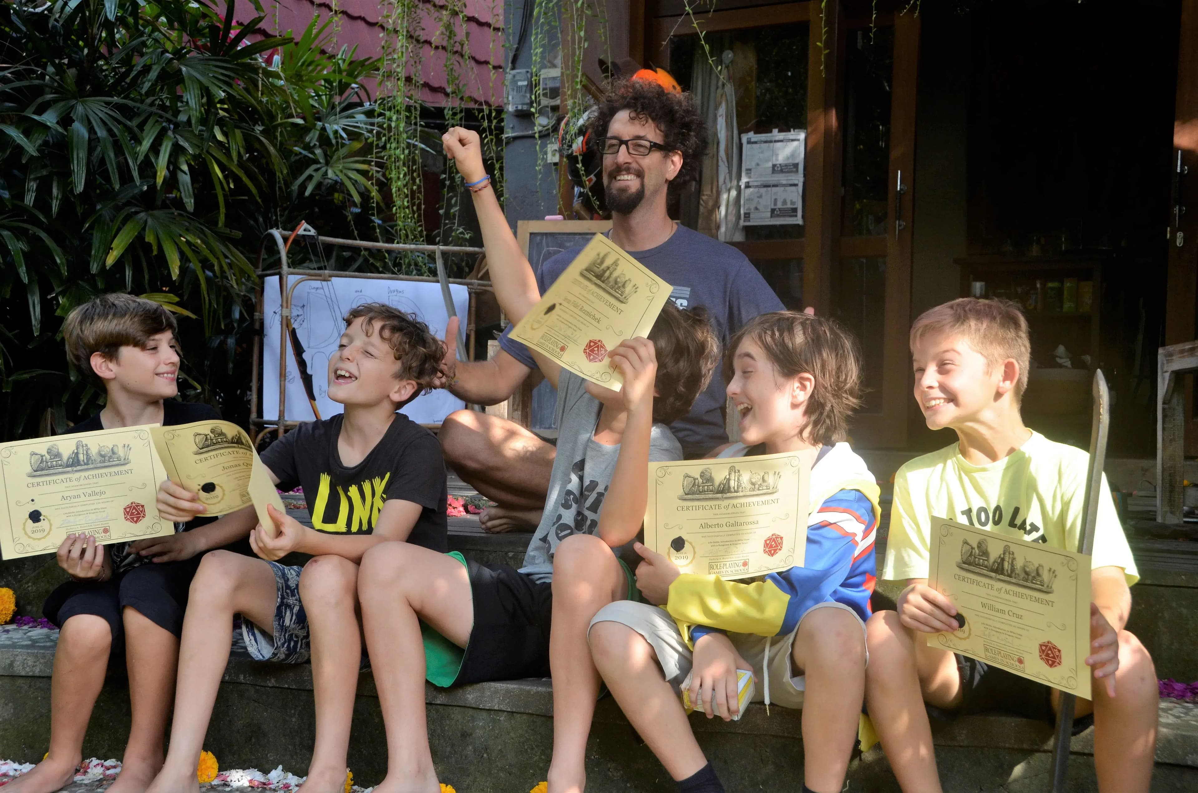 Children learning and playing safely in an educational environment